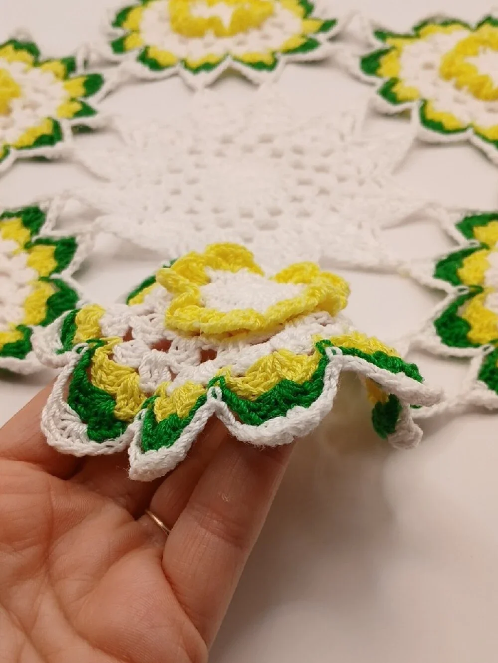 READ Handmade Crochet Floral Doily